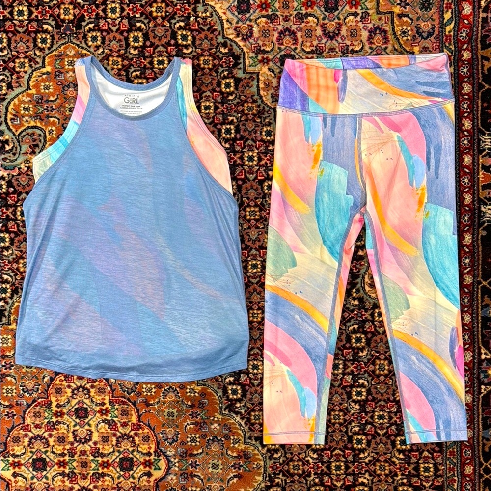 Athleta Kids Perfect Pair Tank Legging Matching Set Size S/7